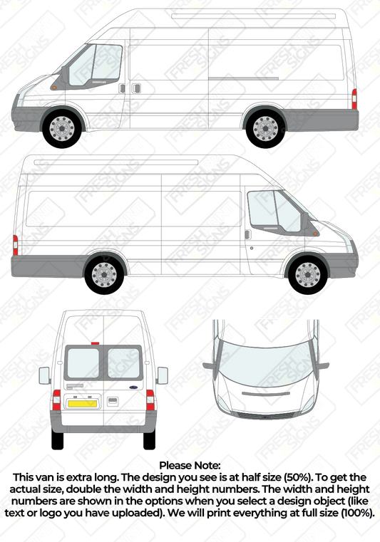 Van Graphics - Ford | Transit | 2006-2014 | Extra Long (Jumbo) Wheelbase (L4) | With Rear Windows