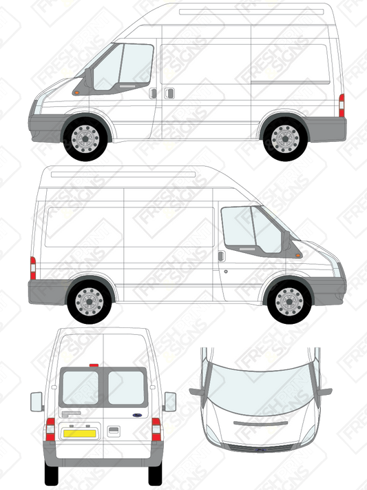 Van Graphics - Ford | Transit | 2006-2014 | Medium Wheelbase (L2) | High Roof (H3) | With Rear Windows