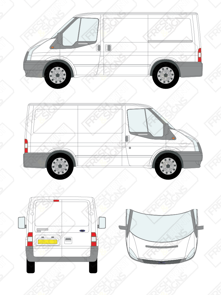 Van Graphics - Ford | Transit | 2006-2014 | Short Wheelbase (L1) | Low Roof (H1) | Panelled Rear Doors