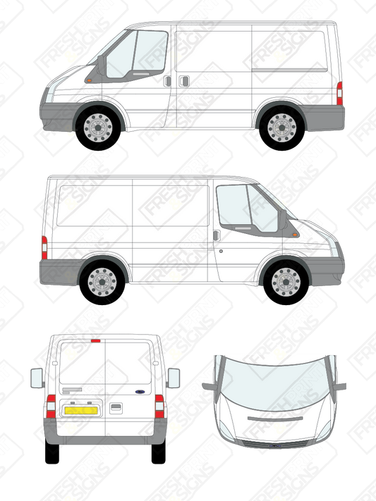Van Graphics - Ford | Transit | 2006-2014 | Short Wheelbase (L1) | Low Roof (H1) | Panelled Rear Doors