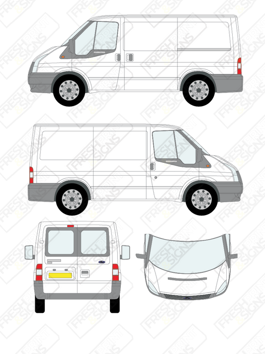 Van Graphics - Ford | Transit | 2006-2014 | Short Wheelbase (L1) | Low Roof (H1) | With Rear Windows