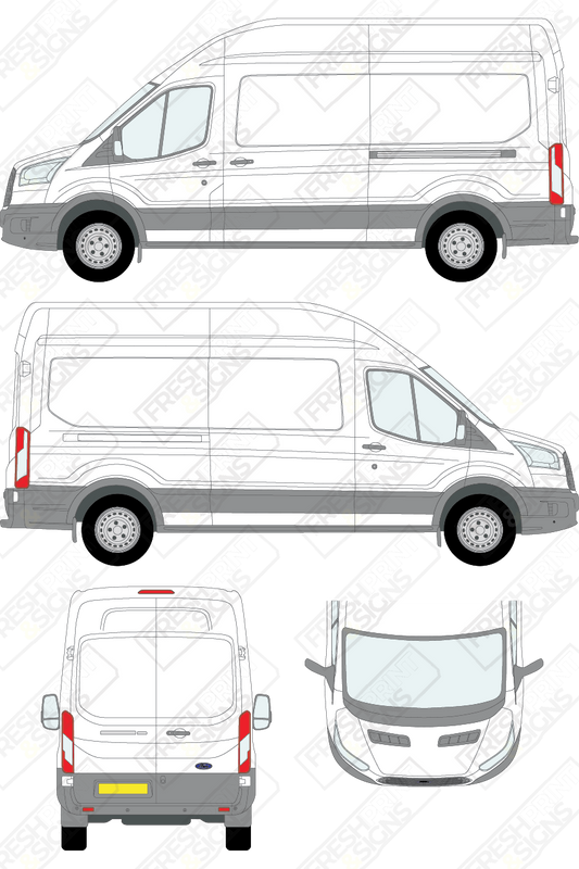 Van Graphics - Ford | Transit | 2014-2019 | Long Wheelbase (L3) | High Roof (H3) | Panelled Rear Doors