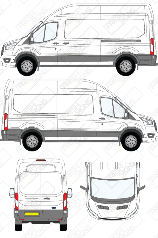 Van Graphics - Ford | Transit | 2019-2025 | Long Wheelbase (L3) | High Roof (H3) | Panelled Rear Doors