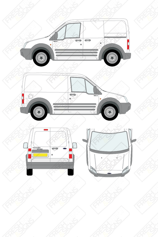 Van Graphics - Ford | Transit Connect | 2002-2009 | Short Wheelbase (L1) | Panelled Rear Doors