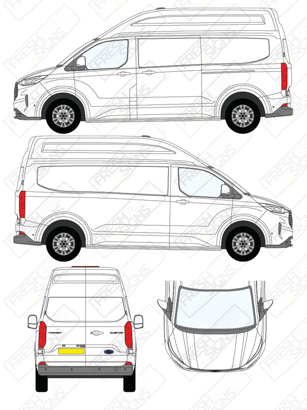 Van Graphics - Ford | Transit Custom | 2024-2025 | Long Wheelbase (L2 ...