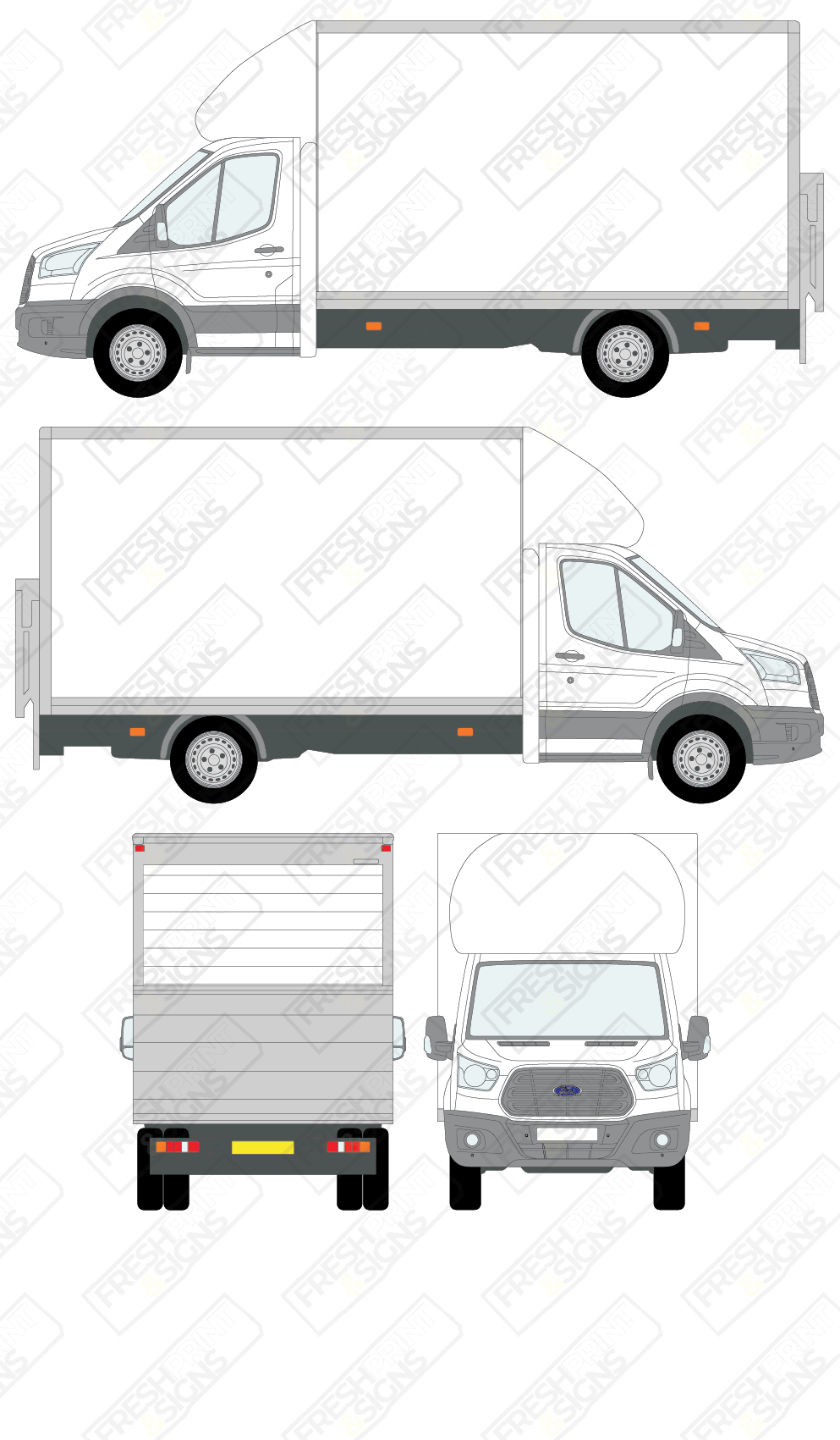 Van Graphics - Ford | Transit Luton | 2014-2019 | With Tail Lift