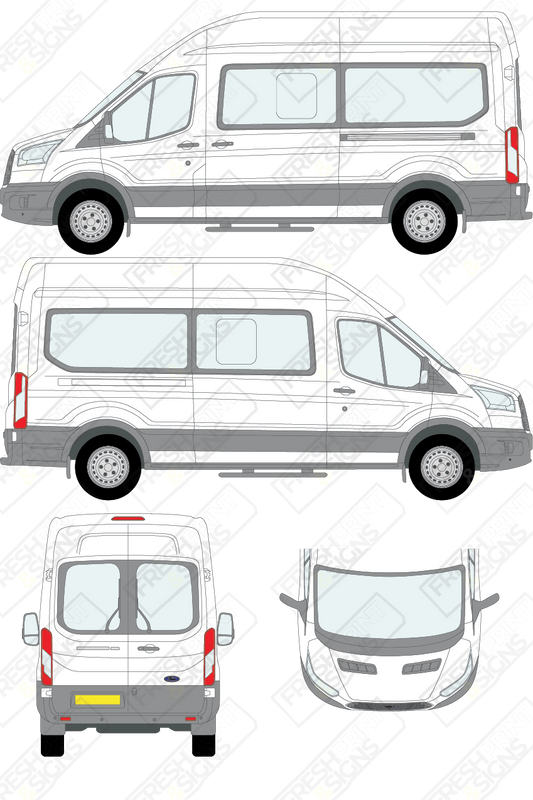 Van Graphics - Ford | Transit Minibus | 2014-2019 | Long Wheelbase (L3) | High Roof (H3)