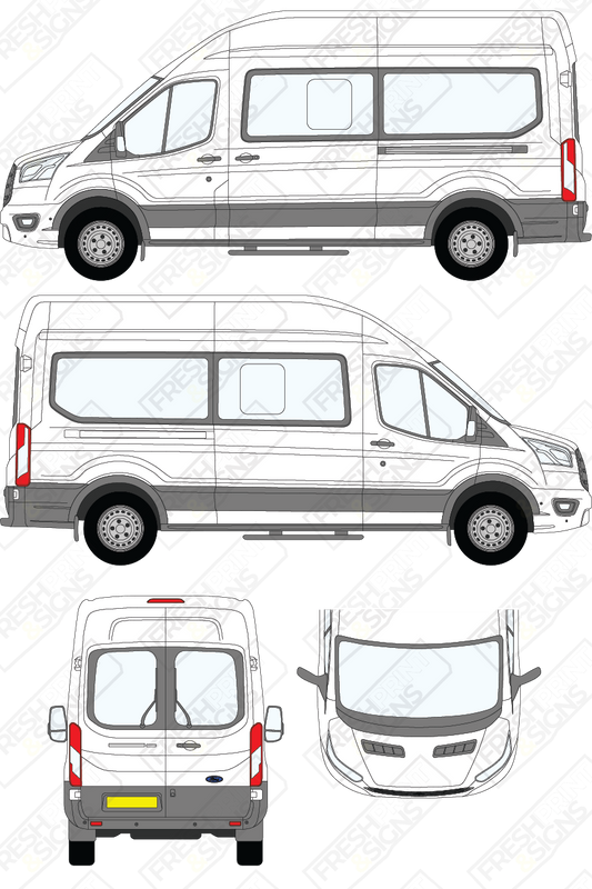 Van Graphics - Ford | Transit Minibus | 2019-2025 | Long Wheelbase (L3) | High Roof (H3)