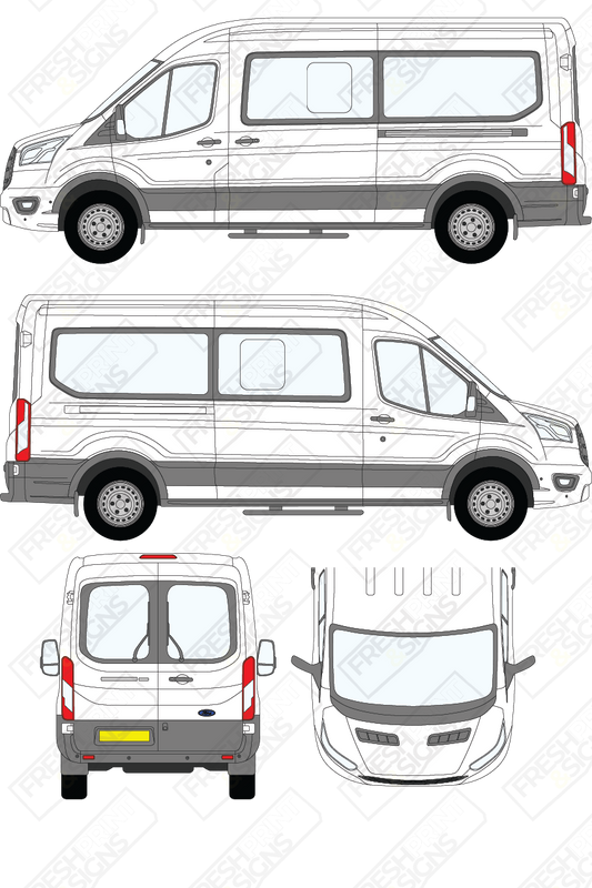 Van Graphics - Ford | Transit Minibus | 2019-2025 | Long Wheelbase (L3) | Medium Roof (H2)
