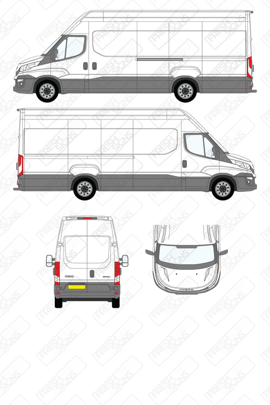 Van Graphics - Iveco | Daily | 2014-2019 | Extra-Long Wheelbase (L4) | High Roof (H3) | Panelled Rear Doors