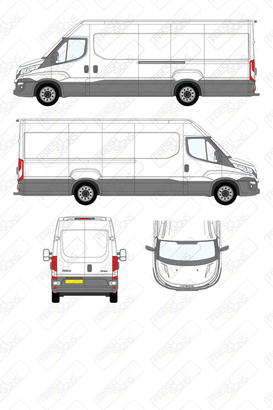 Van Graphics - Iveco | Daily | 2014-2019 | Extra-Long Wheelbase (L4) | Medium Roof (H2) | Panelled Rear Doors