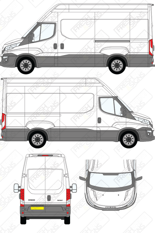 Van Graphics - Iveco | Daily | 2014-2019 | Long Wheelbase (L3) | High Roof (H3) | Panelled Rear Doors