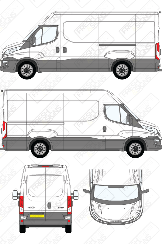 Van Graphics - Iveco | Daily | 2014-2019 | Long Wheelbase (L3) | Medium Roof (H2) | Panelled Rear Doors