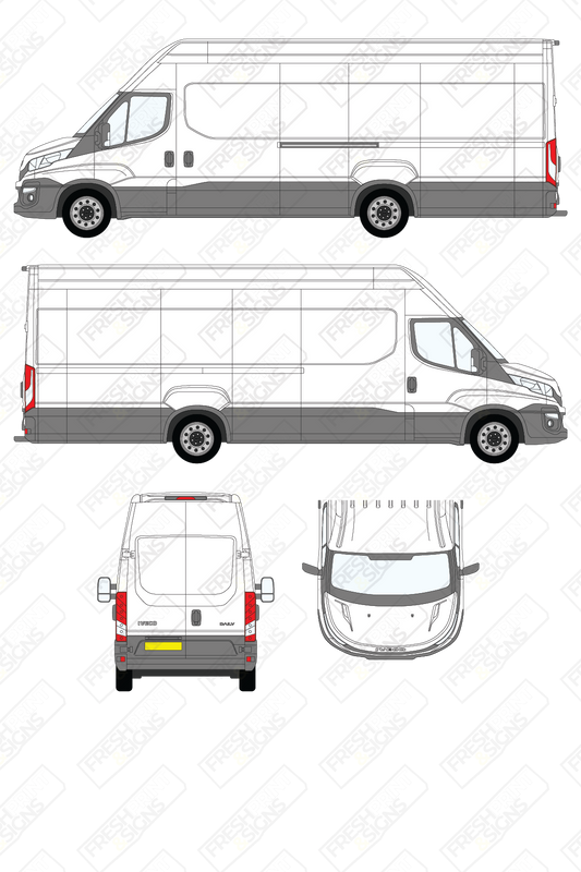 Van Graphics - Iveco | Daily | 2014-2019 | Maxi-Long Wheelbase (L5) | High Roof (H3) | Panelled Rear Doors