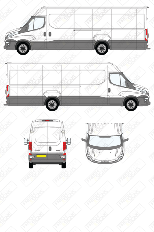 Van Graphics - Iveco | Daily | 2014-2019 | Maxi-Long Wheelbase (L5) | Medium Roof (H2) | Panelled Rear Doors