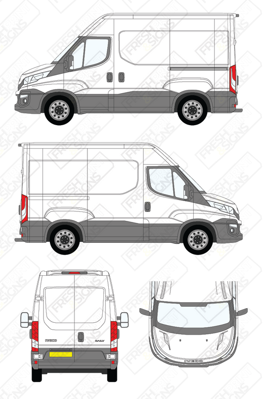 Van Graphics - Iveco | Daily | 2014-2019 | Short Wheelbase (L1) | Medium Roof (H2) | Panelled Rear Doors