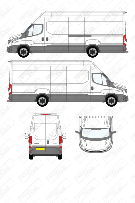 Van Graphics - Iveco | Daily | 2019-2025 | Extra-Long Wheelbase (L4) | High Roof (H3) | Panelled Rear Doors