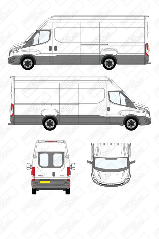 Van Graphics - Iveco | Daily | 2019-2025 | Extra-Long Wheelbase (L4) | High Roof (H3) | With Rear Windows
