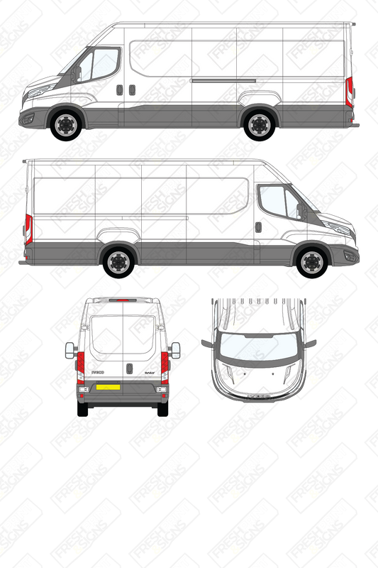 Van Graphics - Iveco | Daily | 2019-2025 | Extra-Long Wheelbase (L4) | Medium Roof (H2) | Panelled Rear Doors