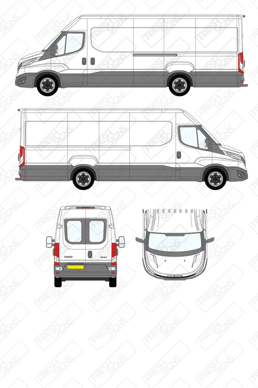 Van Graphics - Iveco | Daily | 2019-2025 | Extra-Long Wheelbase (L4) | Medium Roof (H2) | With Rear Windows