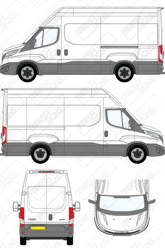 Van Graphics - Iveco | Daily | 2019-2025 | Long Wheelbase (L3) | High Roof (H3) | Panelled Rear Doors
