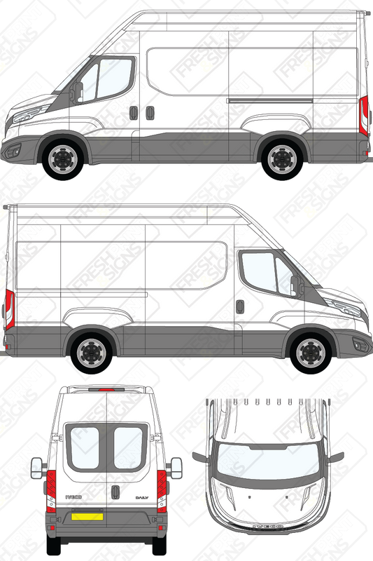 Van Graphics - Iveco | Daily | 2019-2025 | Long Wheelbase (L3) | High Roof (H3) | With Rear Windows
