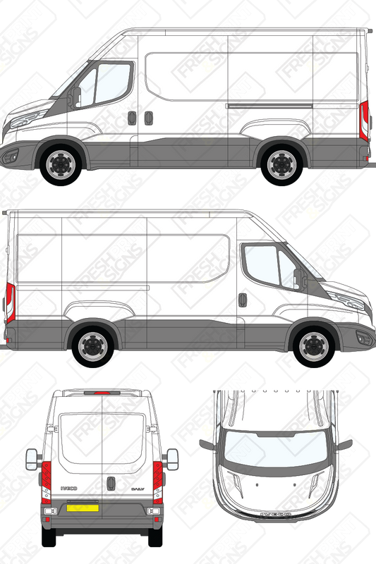 Van Graphics - Iveco | Daily | 2019-2025 | Long Wheelbase (L3) | Medium Roof (H2) | Panelled Rear Doors