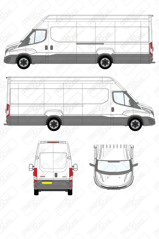 Van Graphics - Iveco | Daily | 2019-2025 | Maxi-Long Wheelbase (L5) | High Roof (H3) | Panelled Rear Doors