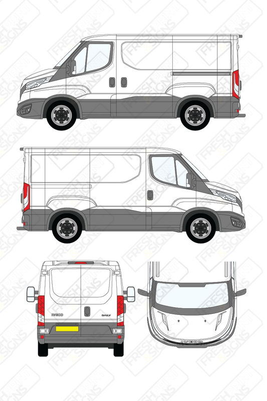 Van Graphics - Iveco | Daily | 2019-2025 | Short Wheelbase (L1) | Low Roof (H1) | Panelled Rear Doors