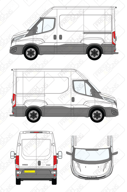 Van Graphics - Iveco | Daily | 2019-2025 | Short Wheelbase (L1) | Medium Roof (H2) | Panelled Rear Doors