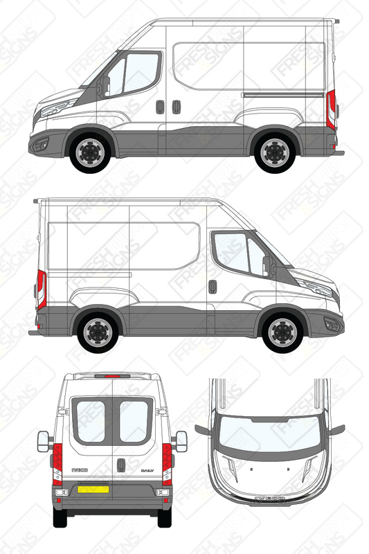 Van Graphics - Iveco | Daily | 2019-2025 | Short Wheelbase (L1) | Medium Roof (H2) | With Rear Windows