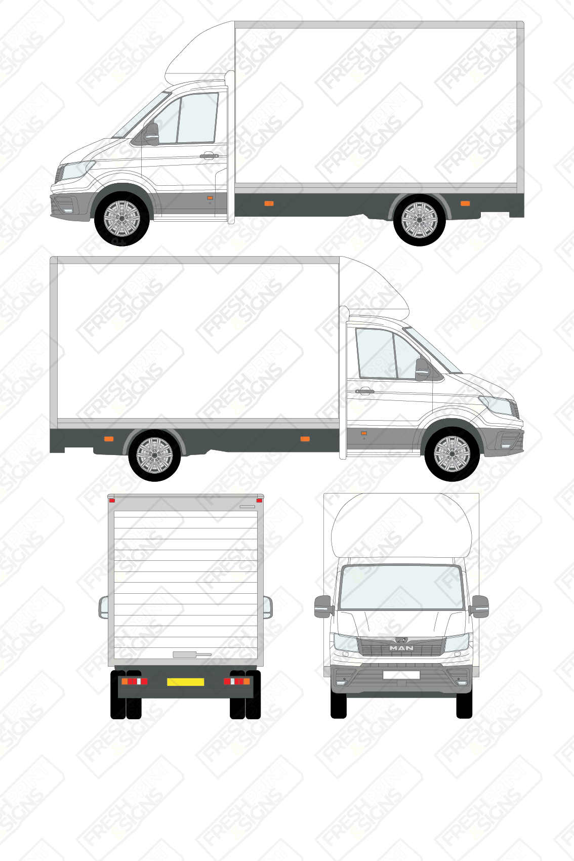 Van Graphics - MAN | TGE Luton | 2017-2025 | No Tail Lift