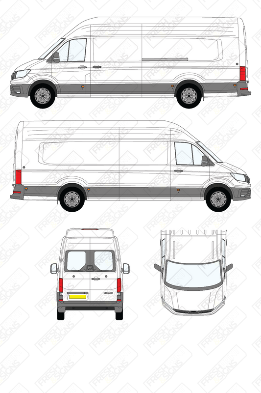 Van Graphics - MAN | TGE | 2017-2025 | Extra-Long Wheelbase (L3) | Extra-High Roof (H3) | With Rear Windows