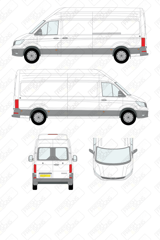 Van Graphics - MAN | TGE | 2017-2025 | Long Wheelbase (L2) | Extra-High Roof (H3) | With Rear Windows