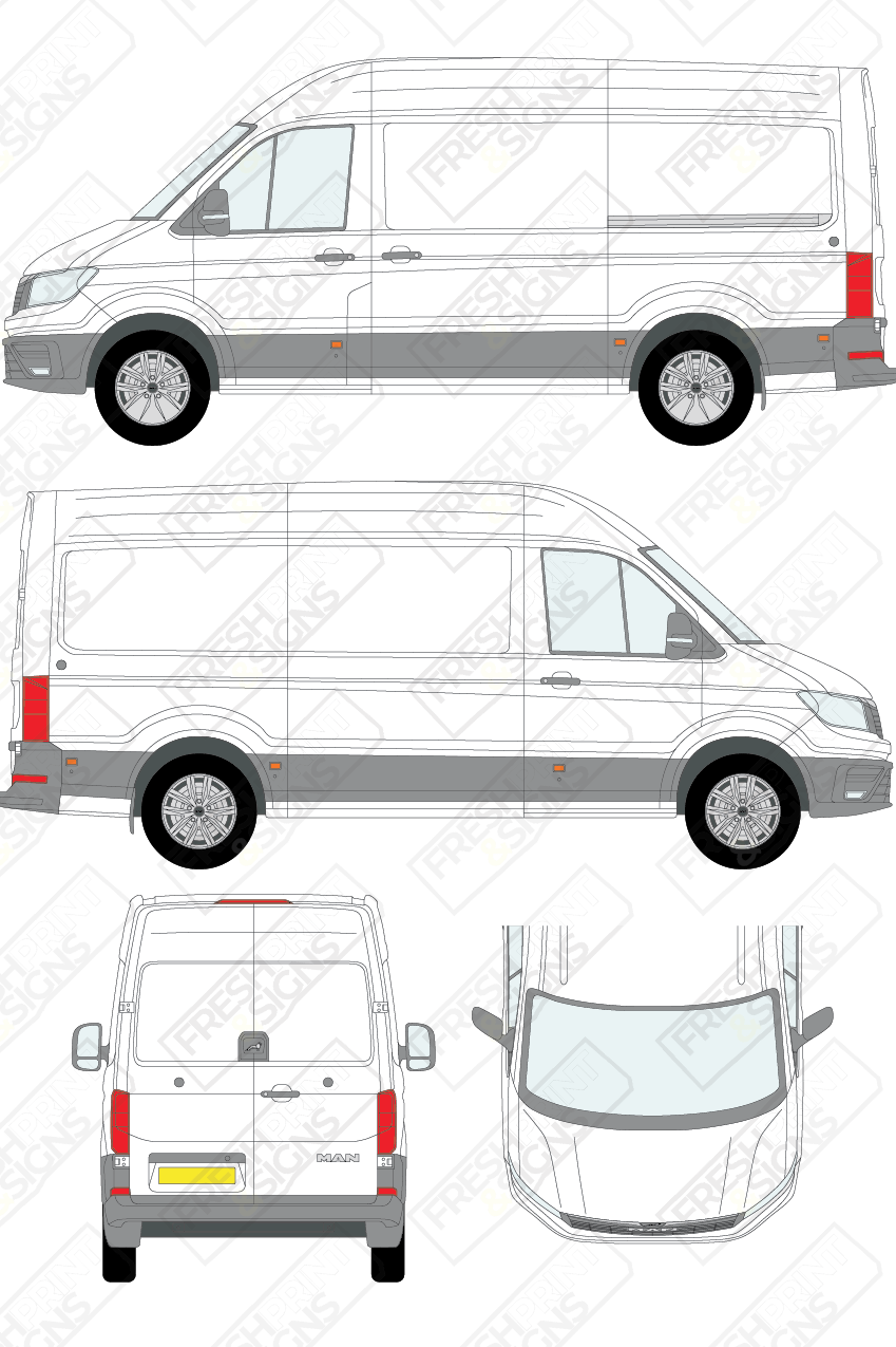 Van Graphics - MAN | TGE | 2017-2025 | Short Wheelbase (L1) | High Roof (H2) | Panelled Rear Doors