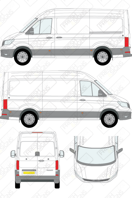 Van Graphics - MAN | TGE | 2017-2025 | Short Wheelbase (L1) | High Roof (H2) | Panelled Rear Doors