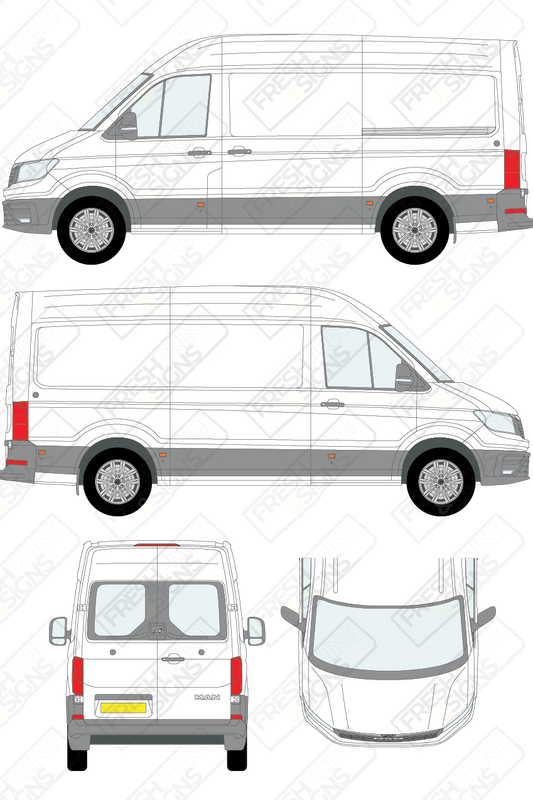 Van Graphics - MAN | TGE | 2017-2025 | Short Wheelbase (L1) | High Roof (H2) | With Rear Windows