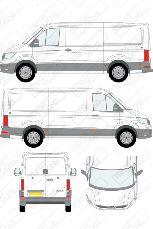 Van Graphics - MAN | TGE | 2017-2025 | Short Wheelbase (L1) | Low Roof (H1) | Panelled Rear Doors