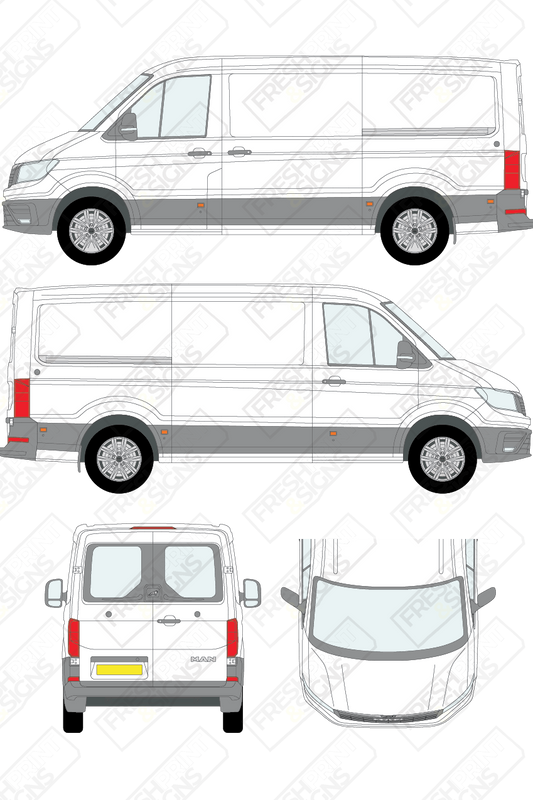 Van Graphics - MAN | TGE | 2017-2025 | Short Wheelbase (L1) | Low Roof (H1) | With Rear Windows