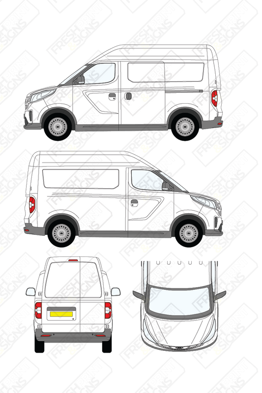 Van Graphics - Maxus | E-Deliver 3 | 2020-2025 | Short Wheelbase (L1) | High Roof (H2) | Panelled Rear Doors