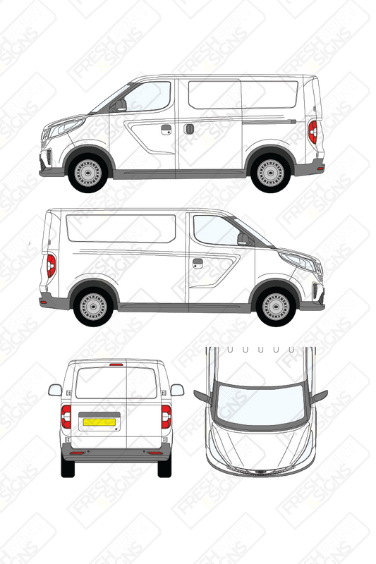 Van Graphics - Maxus | E-Deliver 3 | 2020-2025 | Short Wheelbase (L1) | Low Roof (H1) | Panelled Rear Doors