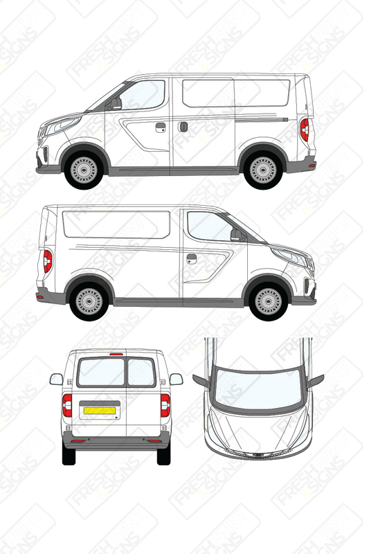 Van Graphics - Maxus | E-Deliver 3 | 2020-2025 | Short Wheelbase (L1) | Low Roof (H1) | With Rear Windows