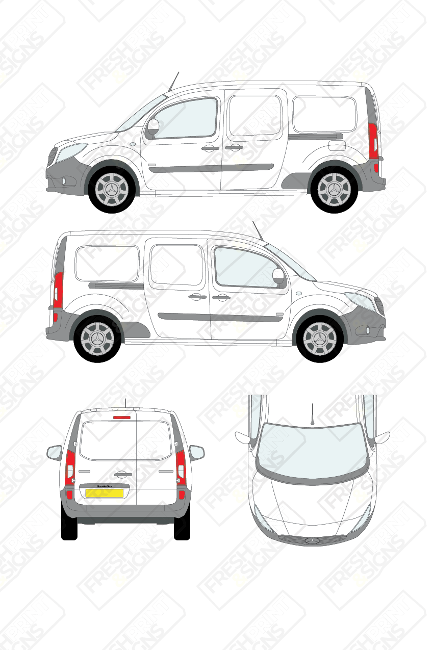 Van Graphics - Mercedes | Citan | 2012-2022 | Long Wheelbase (L3) | Panelled Rear Doors