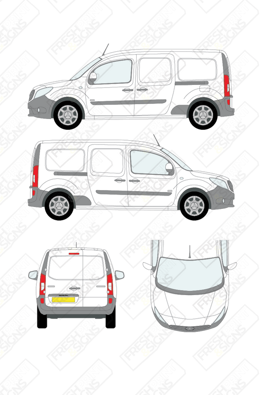 Van Graphics - Mercedes | Citan | 2012-2022 | Long Wheelbase (L3) | Panelled Rear Doors