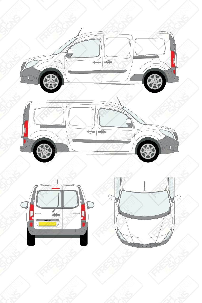 Van Graphics - Mercedes | Citan | 2012-2022 | Long Wheelbase (L3) | With Rear Windows