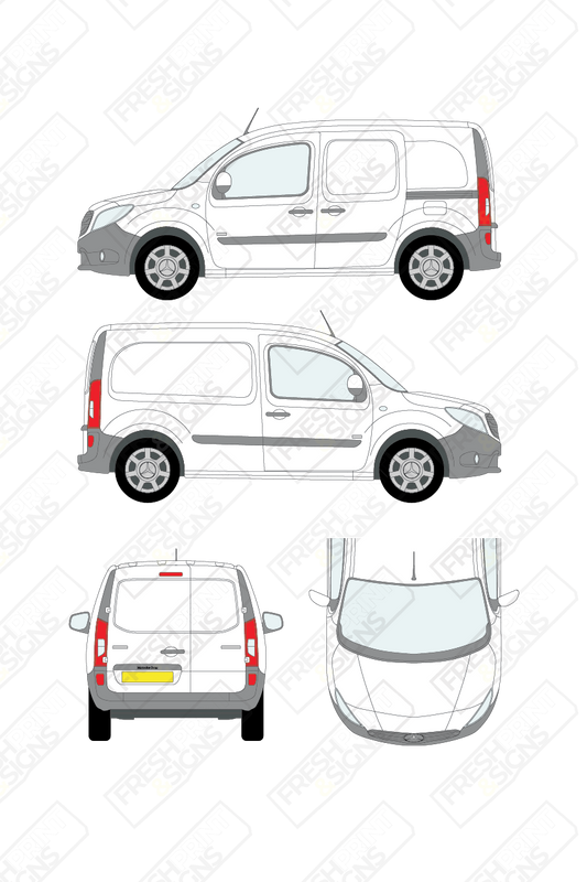 Van Graphics - Mercedes | Citan | 2012-2022 | Medium Wheelbase (L2) | Panelled Rear Doors