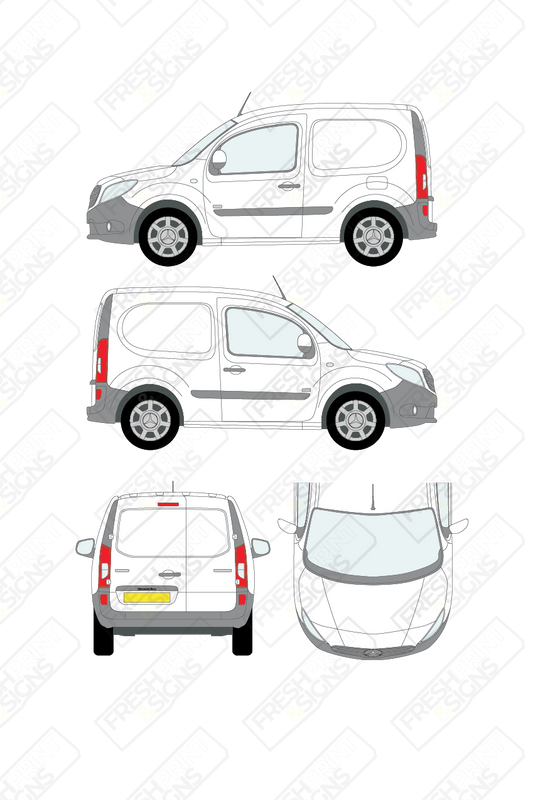 Van Graphics - Mercedes | Citan | 2012-2022 | Short Wheelbase (L1) | Panelled Rear Doors