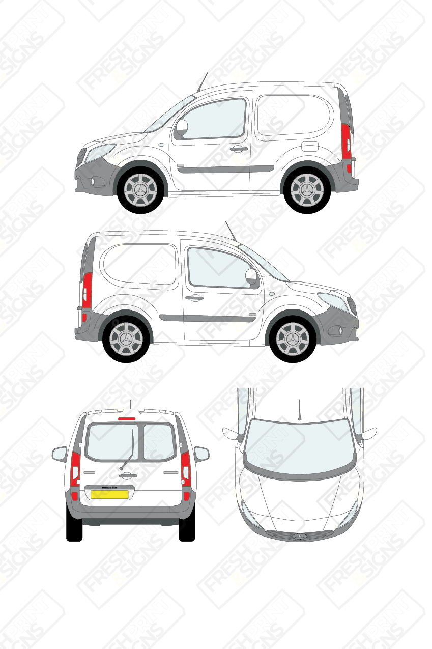 Van Graphics - Mercedes | Citan | 2012-2022 | Short Wheelbase (L1) | With Rear Windows