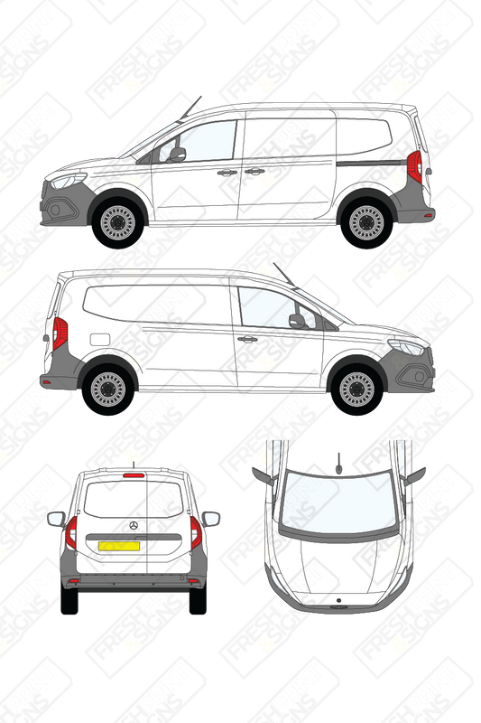 Van Graphics - Mercedes | Citan | 2023-2025 | Medium Wheelbase (L2) | Panelled Rear Doors