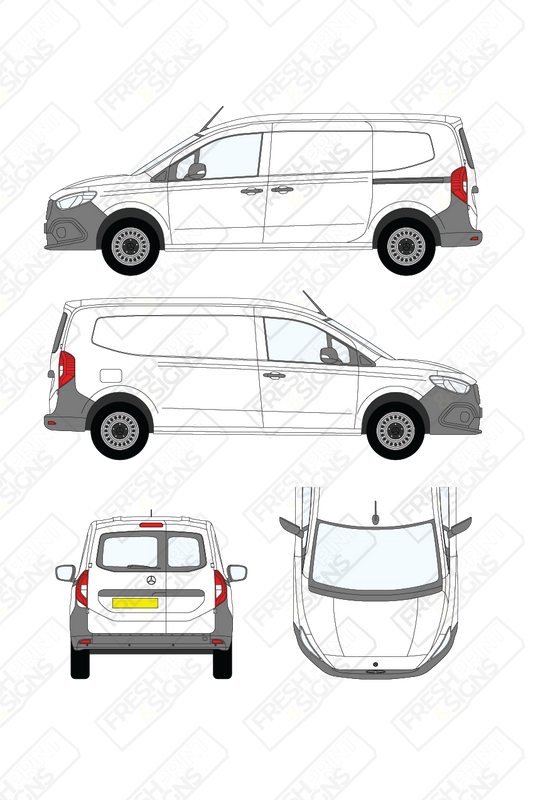 Van Graphics - Mercedes | Citan | 2023-2025 | Medium Wheelbase (L2) | With Rear Windows